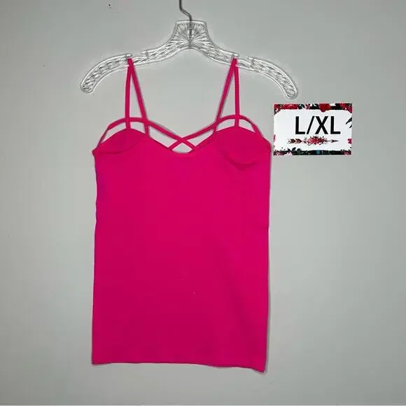 Hot Pink L/XL Zenana Outfitters cage tank Large/ X-Large - Picture 3 of 7